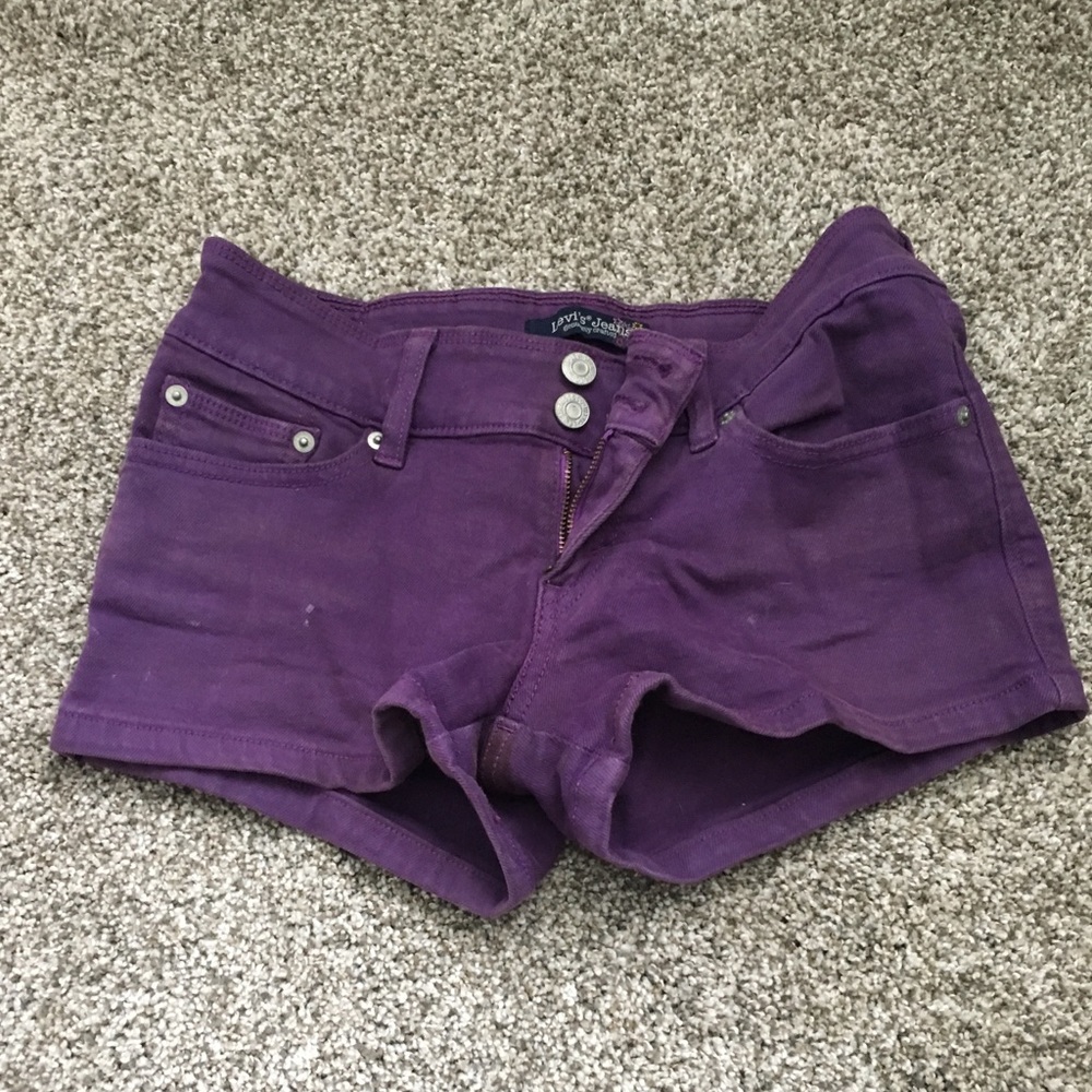 Purple Levi Jean Shorts